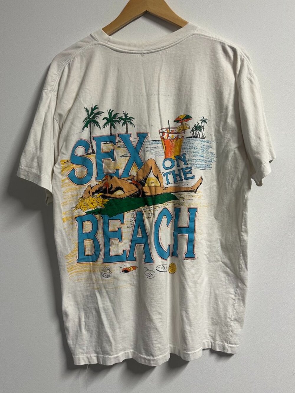 Vintage Sex on the Beach Virginia Beach Vacation Tshirt White XL